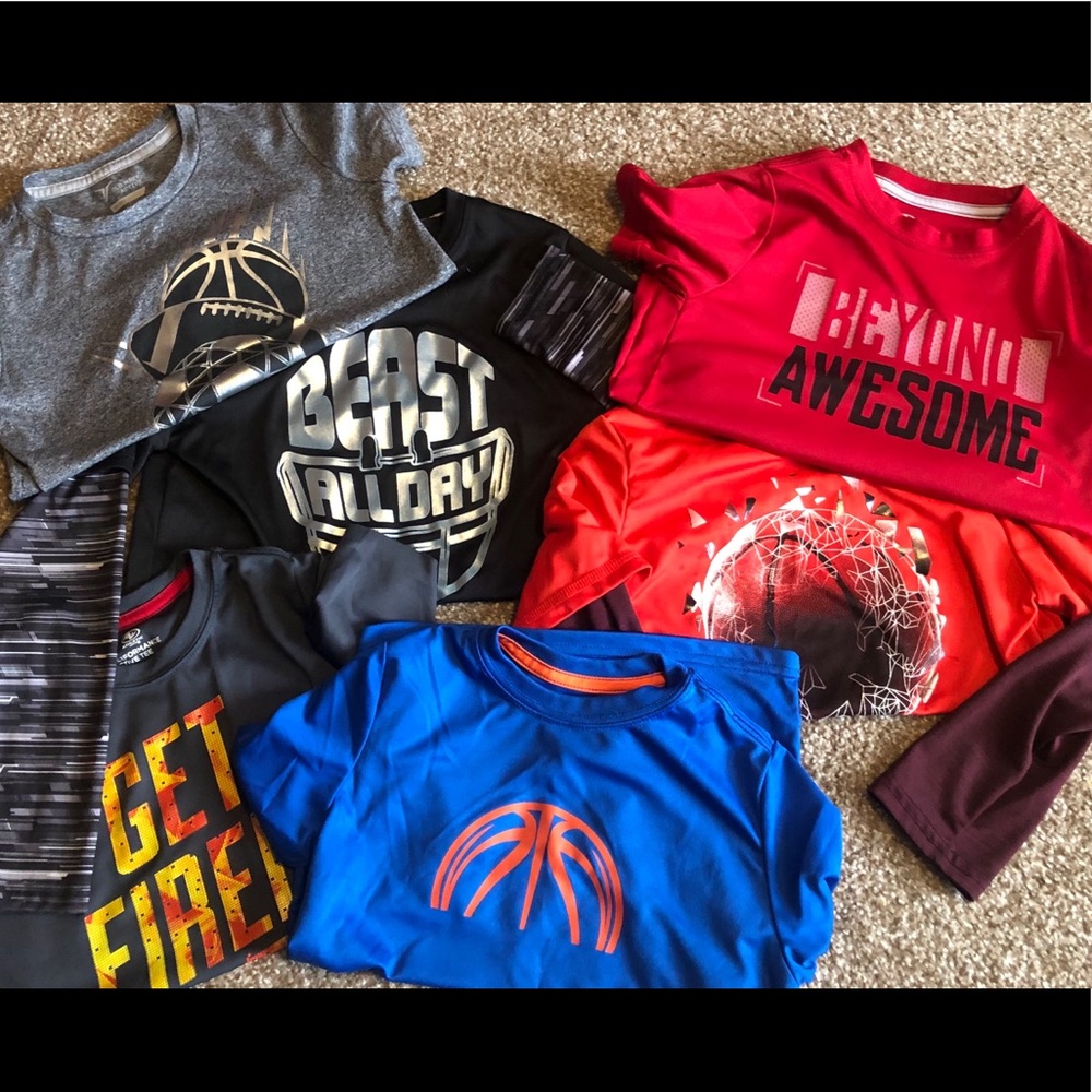 Lot of 6 Boys Athletic DriFit Tees size Small
